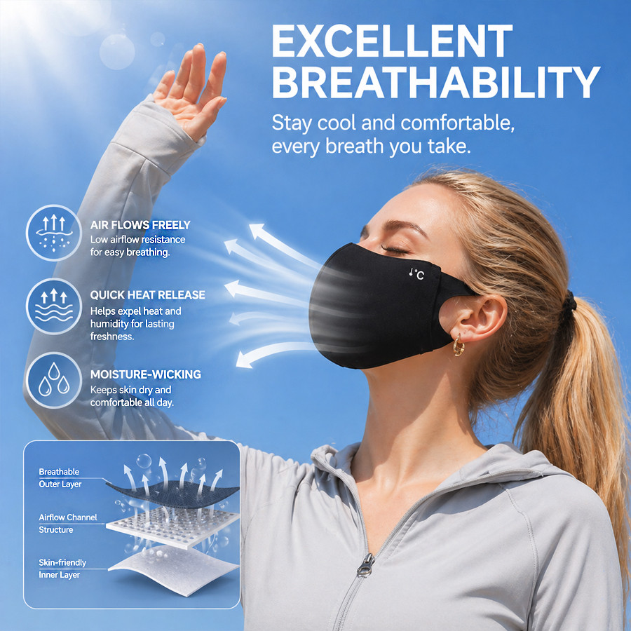 Máscara Solar Refrescante de V - Sports Mask Breathable avaliação e preço