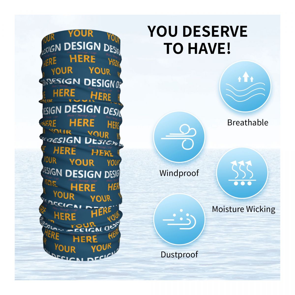 Personalize seu design aqui ba - Neck Gaiter Face Cover avaliação e preço
