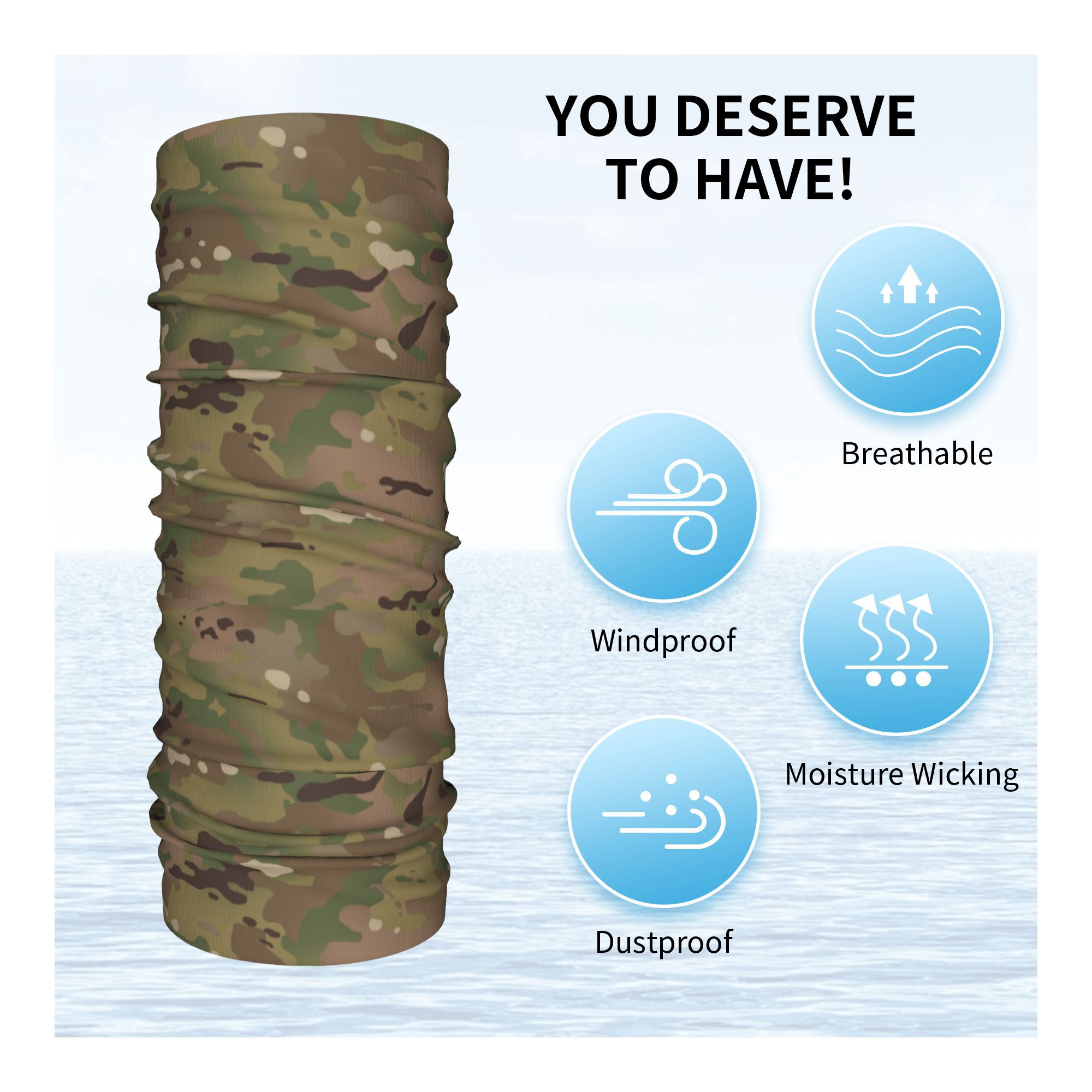 Personalizado militar camuflag - Neck Gaiter Face Cover avaliação e preço
