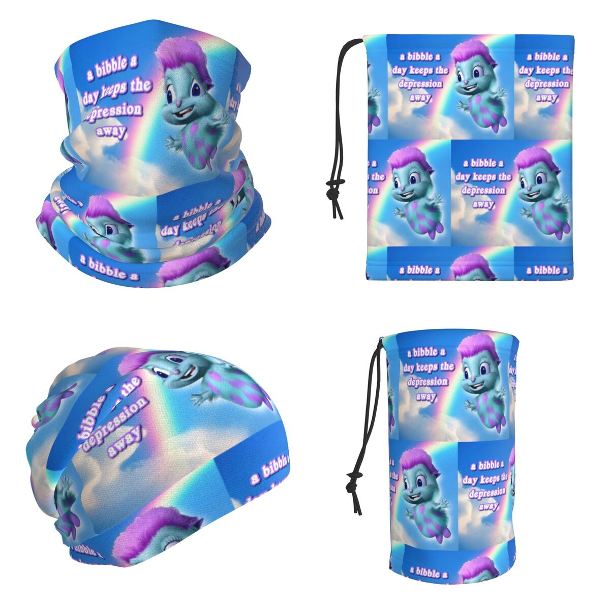 A Bibble A Days evita a depres - Neck Gaiter Face Cover avaliação e preço