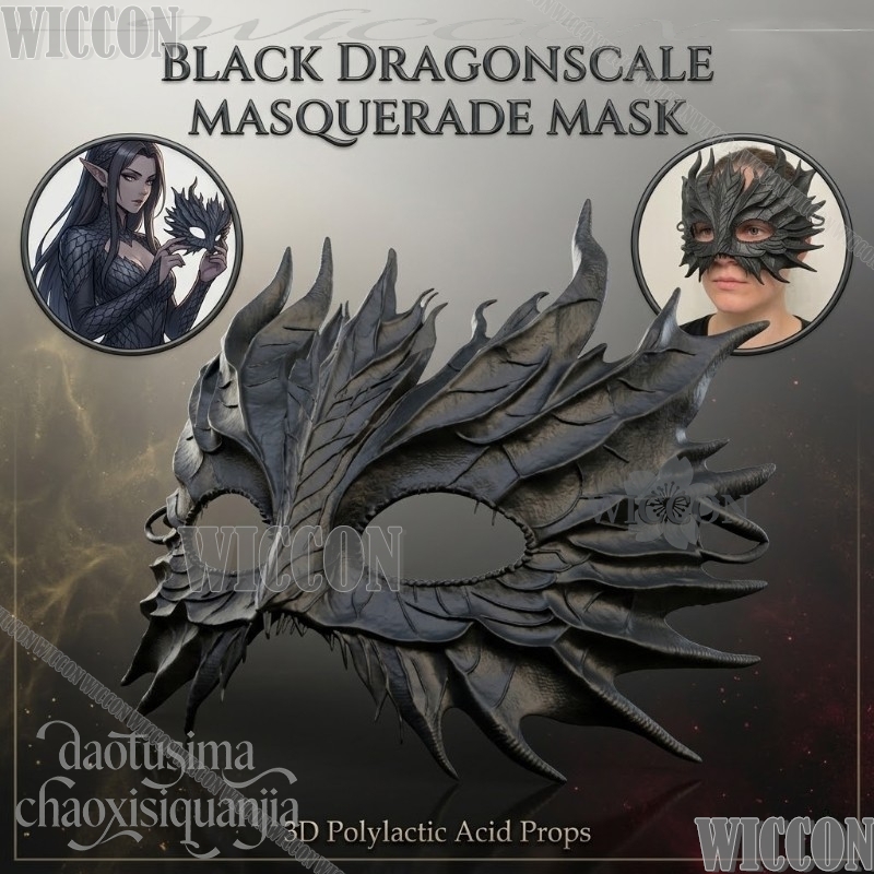 Máscara de Cosplay Escama de D - Black Face Mask Pack avaliação e preço